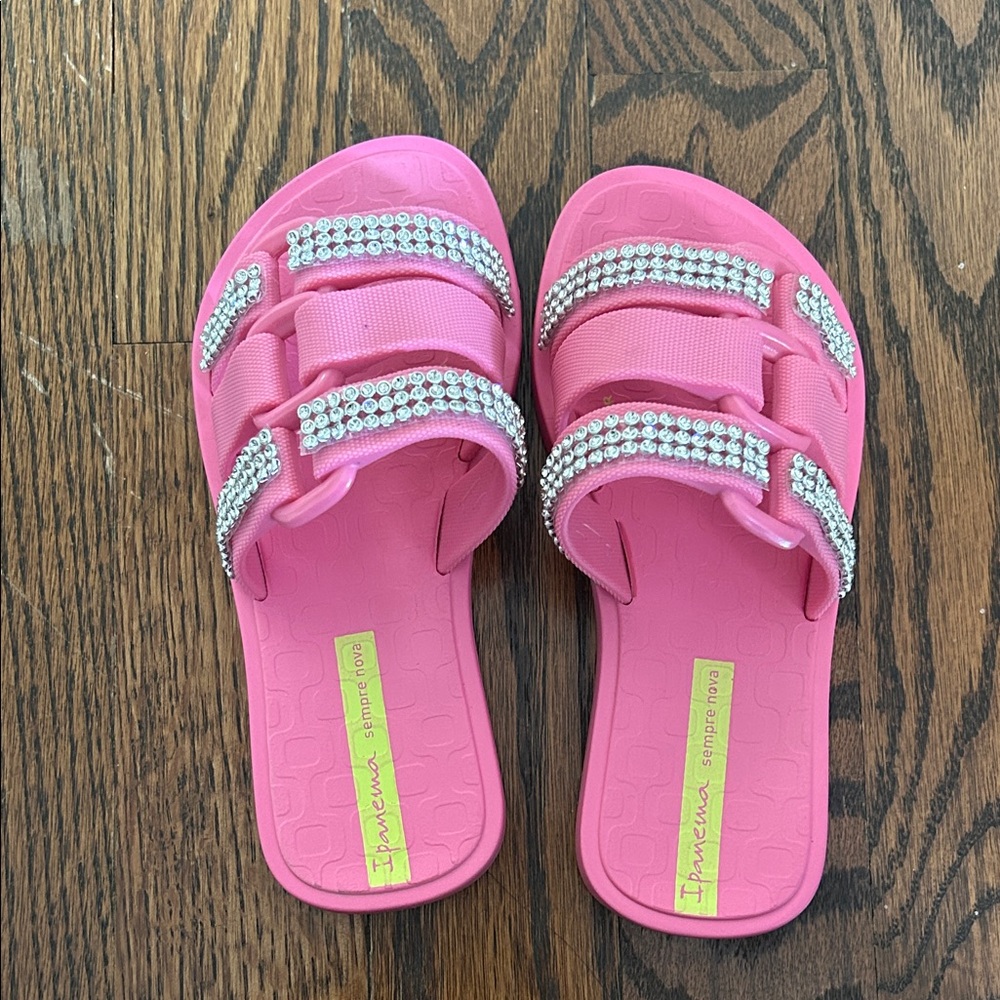 Ipanema Pink Sandals with Rhinestone Detail